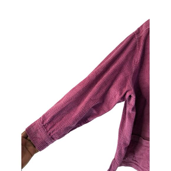 Appleseed Women's Corduroy Shirt Jacket Button Up Plus Pink Cabin Size 2X - Picture 7 of 11